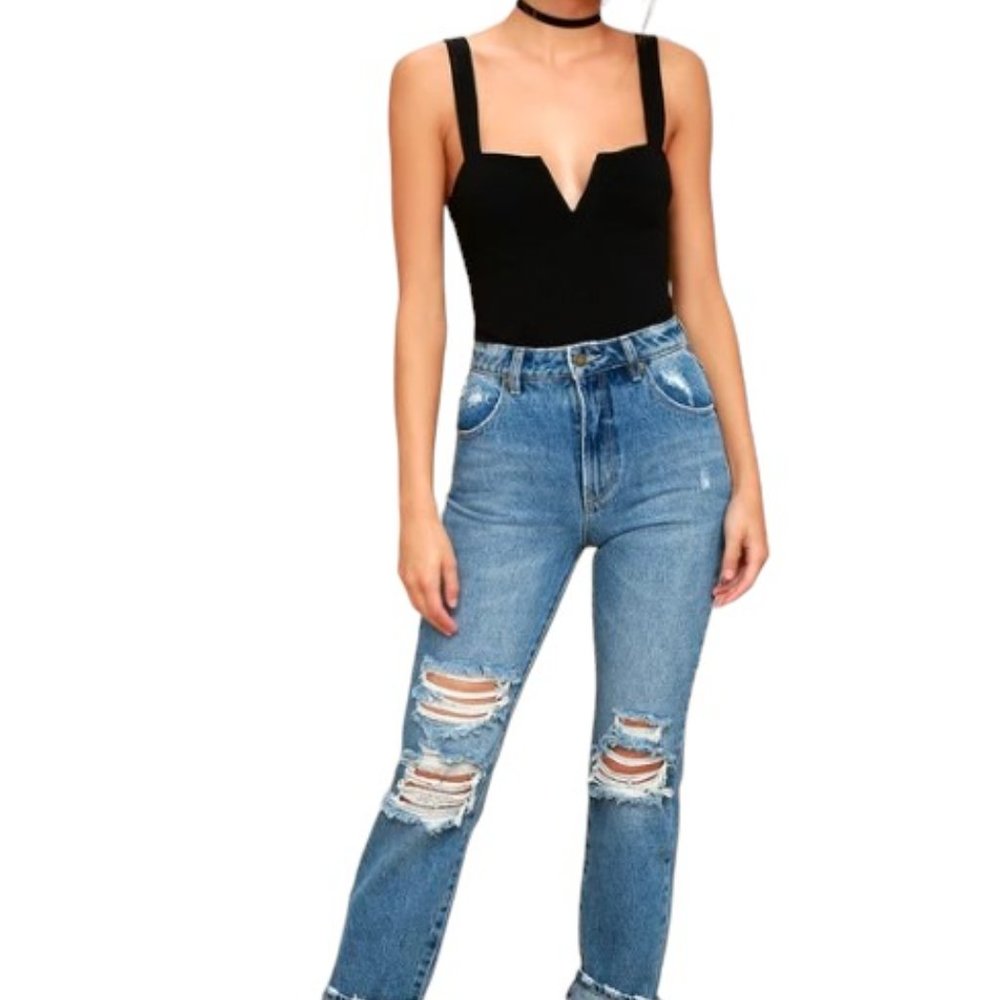 Free People Pippa V Wire Bodysuit in Black Womens Size‎ XS